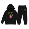 thumbnail image 1 of MuXiKeJi Clothes Valentine Outfit For Girls Heart Print Crewneck Long Sleeve Sweatshirt Top Sweatpant 2 Piece Clothing Set Sizes 7–15, 1 of 4