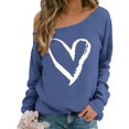 thumbnail image 1 of MuXiKeJi Clothes Valentine's Shirt for Womens Love Heart Print Graphic Tees Buffalo Plaid Long Sleeve Tops, 1 of 4