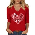 thumbnail image 1 of MuXiKeJi Clothes Valentines Shirt for Women Romantic Love Heart Bow T-Shirts Valentine Day Lover Tee Tops, 1 of 4