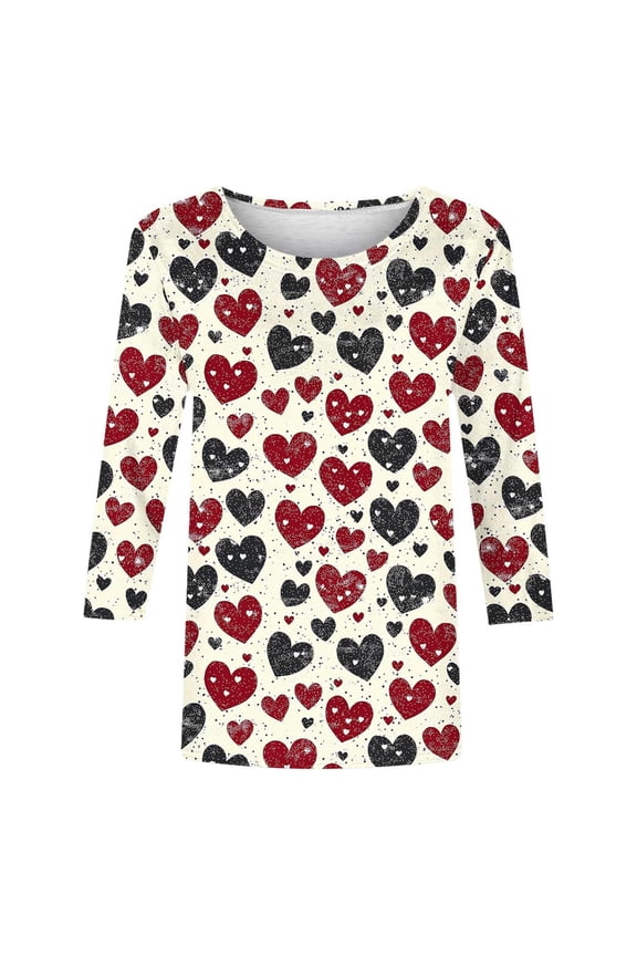Valentines Shirts for Women Cute Love Heart Graphic Tees Short Sleeve Teacher Gift Tops