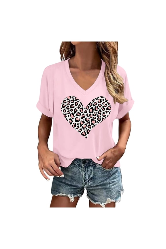 Valentines Shirts for Women Tie Dye Heart T Shirt Valentine's Tee Shirt Casual Lover Short Sleeve Tops