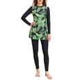 thumbnail image 1 of MuXiKeJi Clothes Women Modest Swimsuits Ruffle Full Coverage Arabic 2 Pieces Bathing Suit, 1 of 7