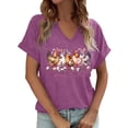 thumbnail image 1 of MuXiKeJi Clothes Women Tops Casual Easter Day Cartoon Rabbit Short Sleeve T Shirts Crew Neck Sports T-Shirt Clothes for Womens, 1 of 4