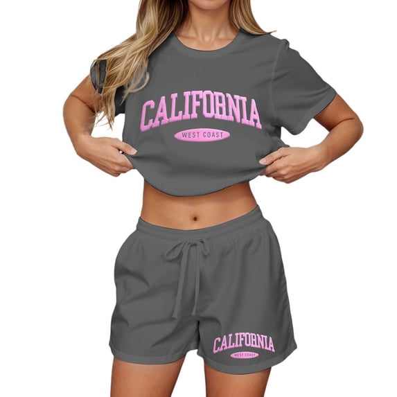 MuXiKeJi Clothes Women's 2 Piece Outfits Summer Bodycon Short Pants Workout Sets Biker Jogger Tracksuit
