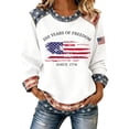 thumbnail image 1 of MuXiKeJi Clothes Women's Casual American 250Th Anniversary Print Sweatshirt Floral Usa Flag Print Top, 1 of 4