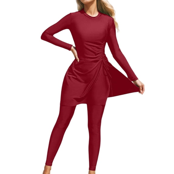 MuXiKeJi Clothes Women's Swimwear Suit Rash Guard Long Sleeve Swimsuit Surfing Bathing Suit Wetsuit