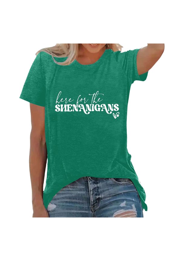 Women's T Shirts Short Sleeve Crew Neck Fashion 3D Print Graphic Tees Top Outfit for Casual