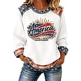 thumbnail image 1 of MuXiKeJi Clothes Women's USA 250th Anniversary Sweatshirt Patriotic American Flag Eagle Graphic Tee 1776-2026 long Sleeve Tops, 1 of 4