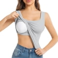 thumbnail image 1 of MuXiKeJi Clothes Womens Tank Tops Built in Bra Summer Scoop Neck Sleeveless Basic Tee Ribbed Fitted Casual Shirts 2026 Trendy Clothes, 1 of 5