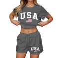 thumbnail image 1 of MuXiKeJi Clothes Womens Two Piece Short Sets Summer Round Neck Sleeveless Tank Tops Drawstring Elastic Waist Shorts with Pockets, 1 of 4
