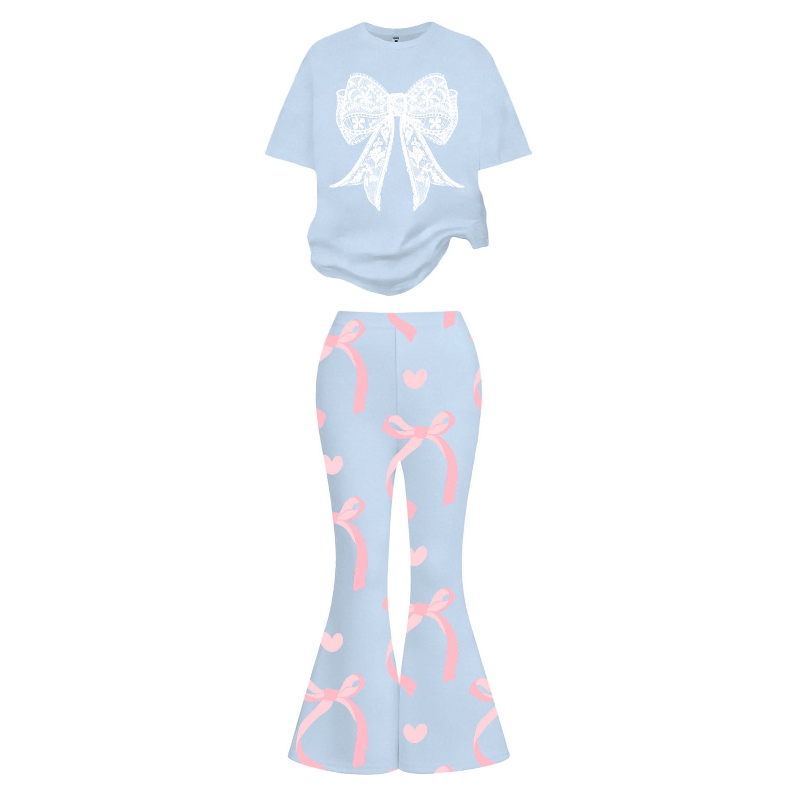MuXiKeJi Clothes girls valentines day outfit size 8,Infant Baby Girl Clothes Letter Print Casual Sweatsuit Pullover Tops and Pants Summer Outfits Set