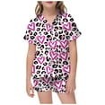 thumbnail image 1 of MuXiKeJi Clothes valentine day outfit for girls,4t Girls Outfits Cartoon Print Fashionable Hooded Sweatshirt Top Pocket Elastic Waist Pants Clothing Sets Tracksuit, 1 of 4