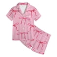thumbnail image 1 of MuXiKeJi Clothes valentine outfit for 3t girls,3t Girls Outfits Cartoon Print Soft Hooded Sweatshirt Top Pocket Elastic Waist Pants Summer Outfits Short Set, 1 of 4