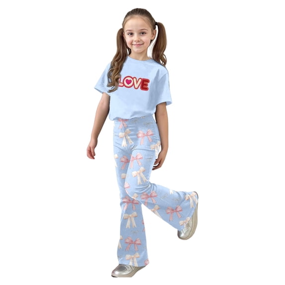 MuXiKeJi Clothes valentine outfit for girls size 8,Toddler Girl Sets Graphic Print Trendy Hoodies Hoody Sweatshirt Drawstring Pants Summer Outfits Set