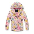 thumbnail image 1 of MuXiKeJi Girls Rain Jacket Lightweight Waterproof Hooded Cotton Lined Raincoat Windbreaker for Kids Size 3-12 Years Fall clothes, 1 of 8