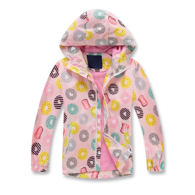 MuXiKeJi Girls Rain Jacket Lightweight Waterproof Hooded Cotton Lined Raincoat Windbreaker for Kids Size 3-12 Years Fall clothes