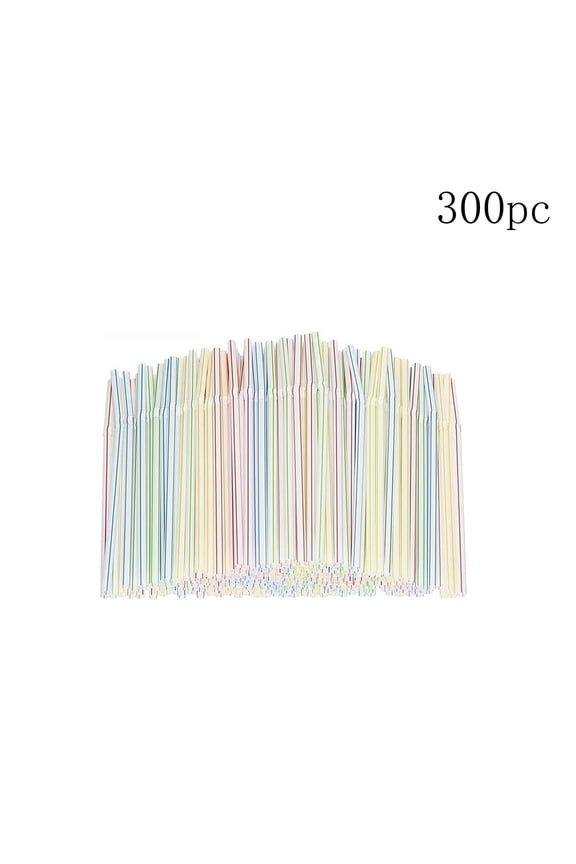 Disposable Colorful Plastic Long Flexible Straws for Banquet Bar Drinks