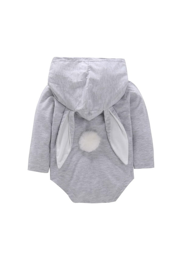 Baby Girl Clothes Clearance under 5.00 Toddler Boys And Girls Spring Easter Ears Long-sleeved Jumpsuit Baby Romper Clothing