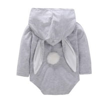 MuZeFu Baby Girl Clothes Clearance under 5.00 Toddler Boys And Girls Spring Easter Ears Long-sleeved Jumpsuit Baby Romper Clothing