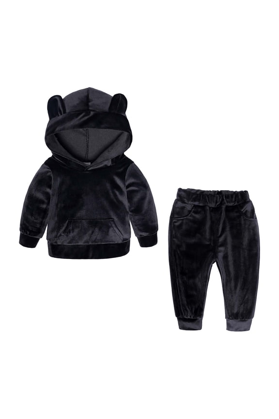 Baby Girl Clothes Winter 18-24 Month Toddler Baby Jinsirong Fabrics Coat Pants 2pcs/set Kids Sweater For Boys Girls