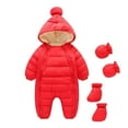 thumbnail image 1 of MuZeFu Baby Winter Clothes Clearance Toddler Baby Boys Girls Color Plush Cute Winter Thick Keep Warm Jumpsuit Romper, 1 of 8