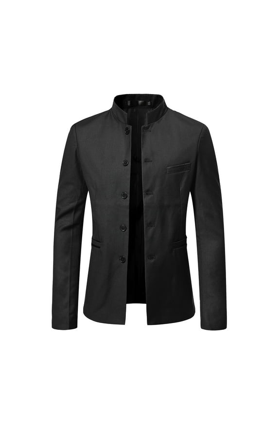 Blazers for Men Sky Black Men's Fashion Casual Suit Button Decorative Suit Coat