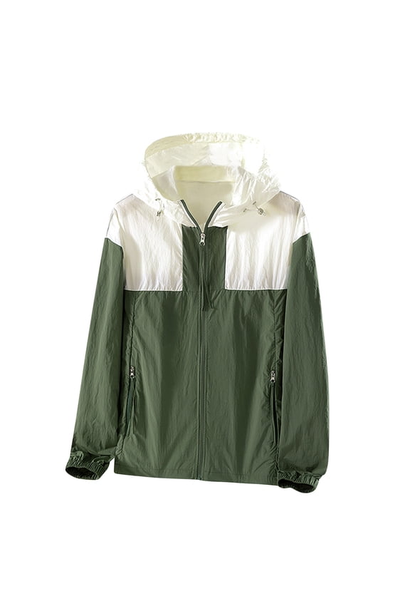 Coats Under $30 men and women Lightweight Cool And Lightweight Color blocking splicing Sunscreen Jacket Coat