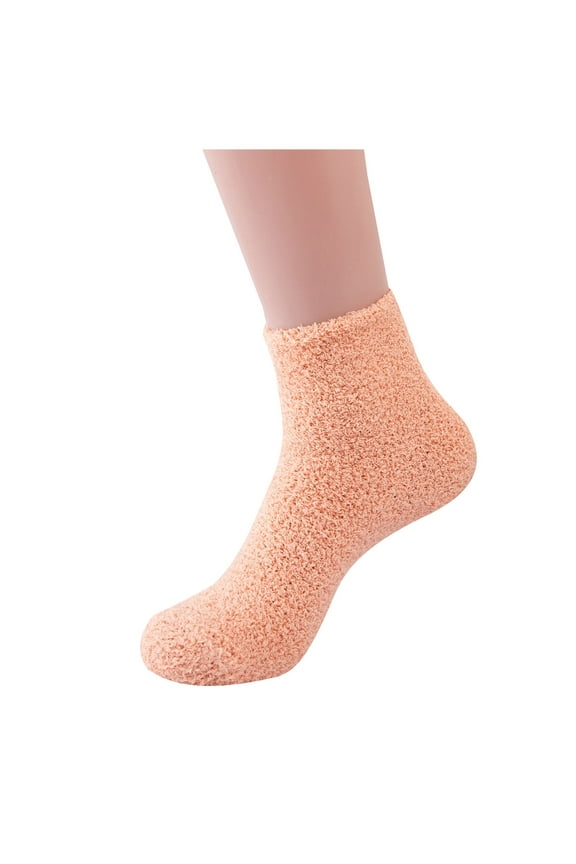 Comfy Socks Women Warm Women's And Winter Candy Color Women's Stockings Medium Tube Stockings Coral Velvet Stockings Floor Stockings Solid Color Warm