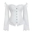 thumbnail image 1 of MuZeFu Corset Tops for Women With Sleeves Womens Corsets For Women Princess Corset Lace Ruched Sleeves Elegant Overbust Corset, 1 of 5