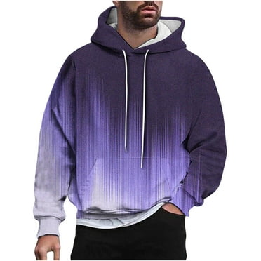 MuZeFu Hoodies for Men 4Xl Men Casual Fashion Hooded Sweatshirts Round Neck Print Pullover Long Sleeve Tops Sweatshirt