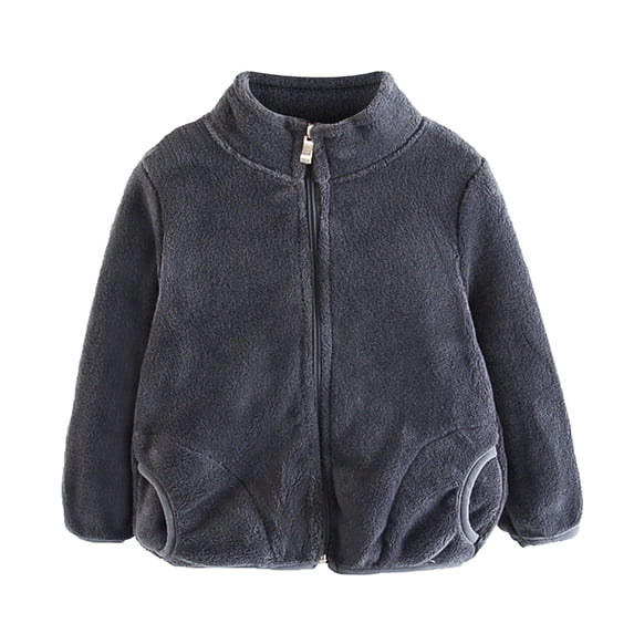 MuZeFu Infant Girl Clothes Clearance Sale Toddler Kids Baby Boys Girls Fashion Cute Solid Color Keep Warm Pocket Zipper Jacket Coat