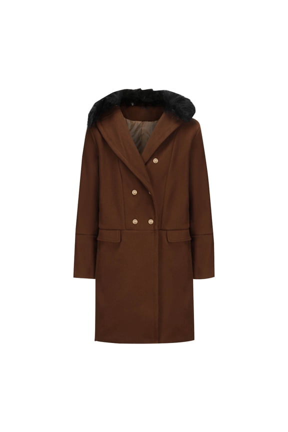 Jackets for Men Fashion Casual Men Casual Mao Overcoat Solid Double-breasted Pocket Medium And Long Styles Loose Coat