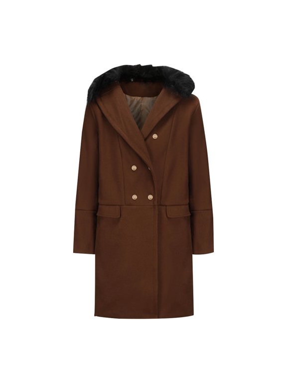 Jackets for Men Fashion Casual Men Casual Mao Overcoat Solid Double-breasted Pocket Medium And Long Styles Loose Coat