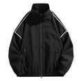 MuZeFu Jackets for Men No Hood Man Zipper Pocket Flight Suit Leisure