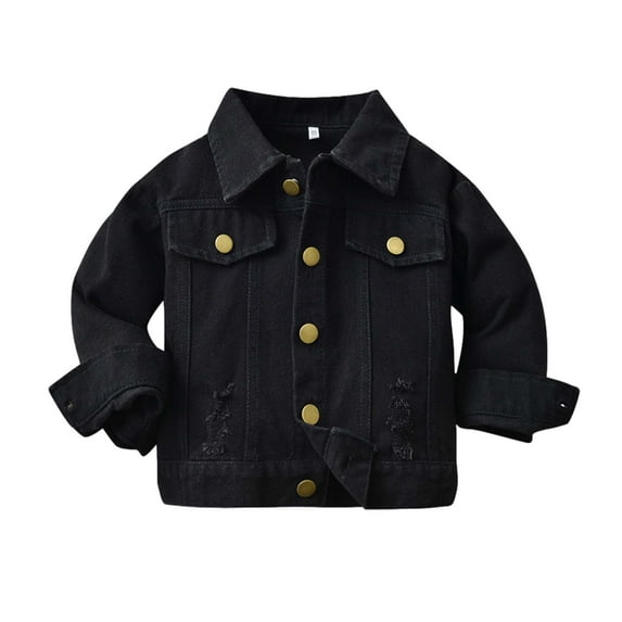 MuZeFu Jackets for Toddler Girls Kids Toddler Shirt Denim Long Sleeve Jacket Boys Girls Fall Shirt Coat Outwear