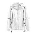 thumbnail image 1 of MuZeFu Light Jackets for Women Hooded Women'S Summer Solid Color Fashionable Light Breathable Hooded Zipper Sun Protection Long-Sleeved Hooded Casual Coat/Jacket, 1 of 6