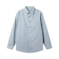 thumbnail image 1 of MuZeFu Long Sleeve Shirts for Men Cotton mens Solid Color Light Board Long Sleeved Shirt Long Sleeved Lapel Top/shirt, 1 of 6