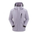 thumbnail image 1 of MuZeFu Men Coats Clearance Rollbacks with Hoods Men Three-in-one Solid Color Outdoors Mountaineering Wearproof Warm Zipper Multi-pocket Down Feather Lnner Lap Coat Long Sleeve Jacket, 1 of 9