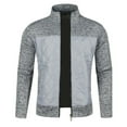 thumbnail image 1 of MuZeFu Men Coats Clearance Rollbacks Men's Long Zipper Sweater Sleeve Sweater Coat Men Long Sleeve Hoodless Casual Outwear Jackets, 1 of 4