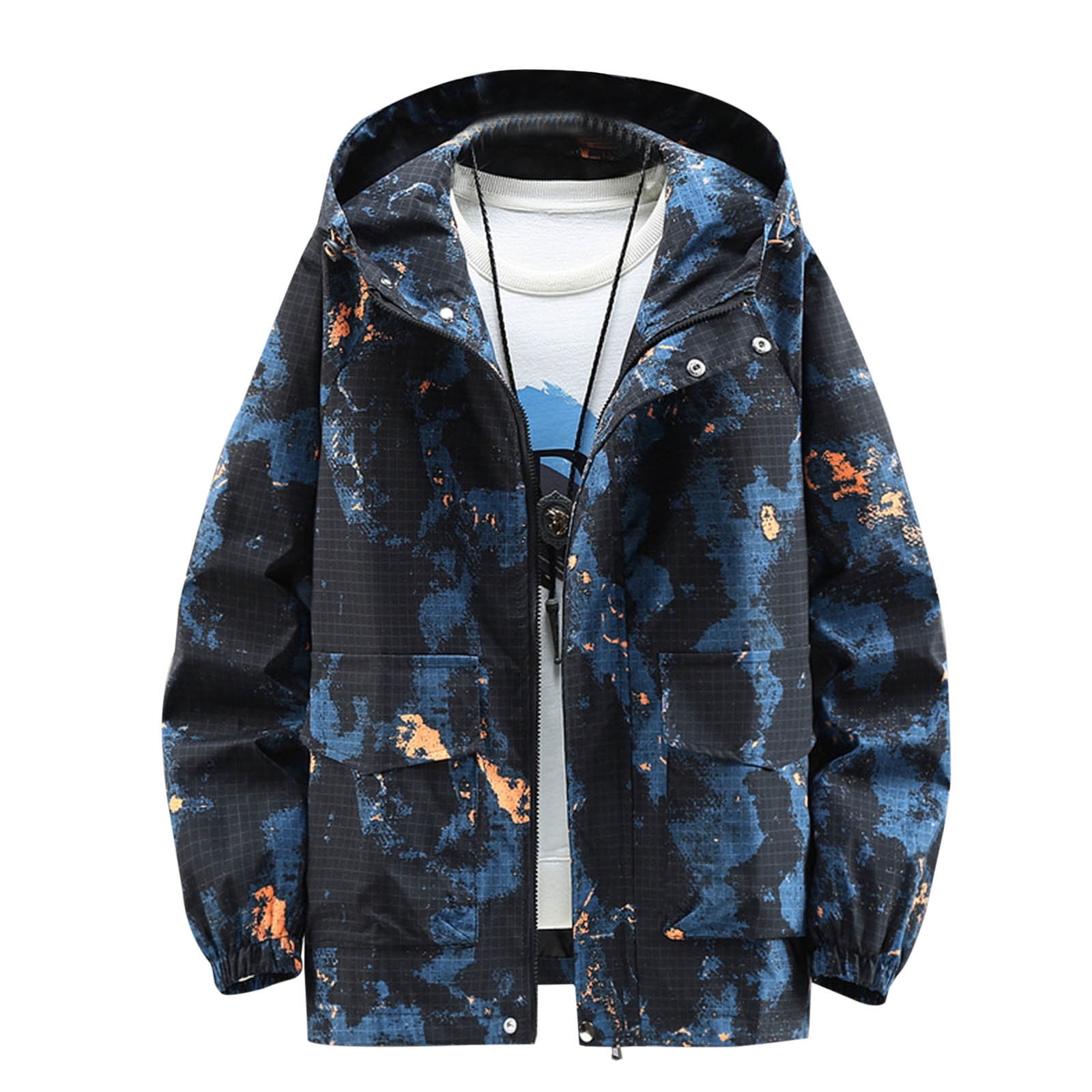 MuZeFu Men Coats Clearance Rollbacks with Hoods Man Camouflage ...