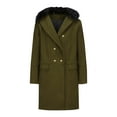 thumbnail image 1 of MuZeFu Men Coats for Winter Small Men Casual Mao Overcoat Solid Double-breasted Pocket Medium And Long Styles Loose Coat, 1 of 3