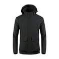 thumbnail image 1 of MuZeFu Mens Coats and Jackets Clearance 4xl Men's Fashion Solid Color Windproof Warm Jacket Long Sleeve Hooded Casual Outwear Coat, 1 of 5