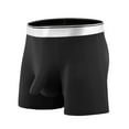 thumbnail image 1 of MuZeFu Mens Underwear Boxer Briefs Ice Silk Thin Style Traceless Boxers Business Breathable Mens Summer Comfortable Boxers, 1 of 2