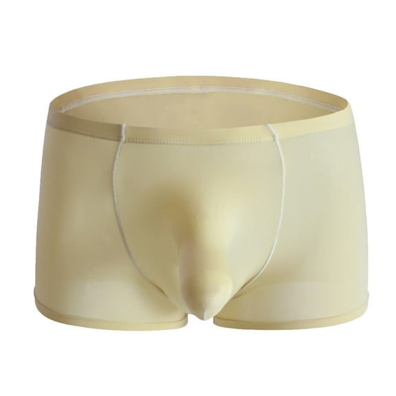 MuZeFu Mens Underwear Boxer Briefs Men Fashion Casual Solid Sexy Breathable Middle Waist Brief