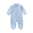 thumbnail image 1 of MuZeFu Newborn Girl Clothes Clearance under $5 Long Sleeve Winter Toddler Baby Girls Boys Long Sleeve Solid color Round Neck Jumpsuit Romper, 1 of 8