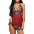 thumbnail image 1 of MuZeFu Nightgowns for Women Plus Size Clearance Sale New Women V-Neck Lingerie Lace Mesh Chemise Nightwear Bowknot Sleepwear, 1 of 1