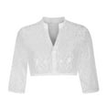 thumbnail image 1 of MuZeFu Oktoberfest Shirts for Women Women Stand-up Collar Blouse Dirndl Blouse Lace Blouse For Oktoberfest 3/4Sleeve Tops, 1 of 4