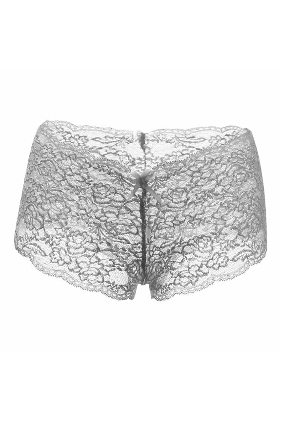 Open Crotch Underwear for Women New Sexy Women Lace Lingerie Plus Size Underwear Open Crotch Bowknot Underwear