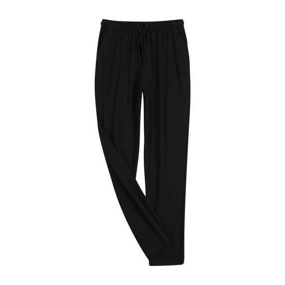 MuZeFu Pajama Pants for Men Tall Men's Casual Home Sleepwear Thin Loose Pants Pajama Stripe Length Pants