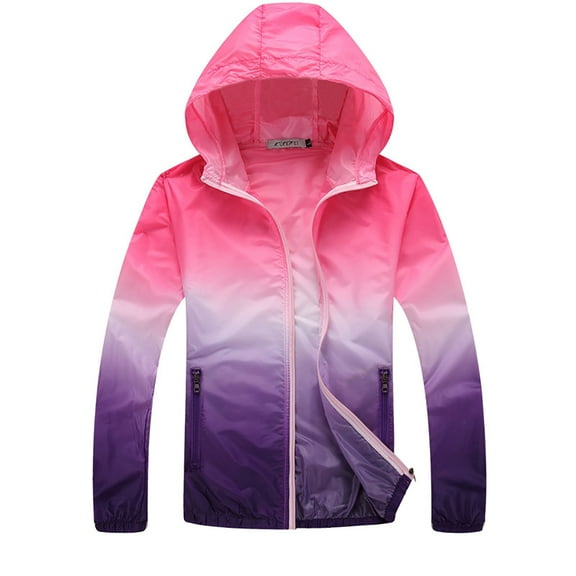 MuZeFu Pink Hoodies for Women Women Men Printing Long Sleeve Sunscreen Hooded Sweatshirt Pullover Top